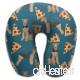 Travel Pillow Airedale Terrier Dog Cute Dogs Food Funny Pizza Sapphire Blue Memory Foam U Neck Pillow for Lightweight Support in Airplane Car Train Bus - B07VB3NQY6